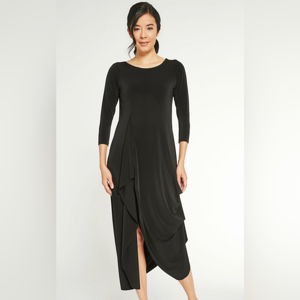 Beautiful Black Sympli Drama Dress, Size 10 NWT